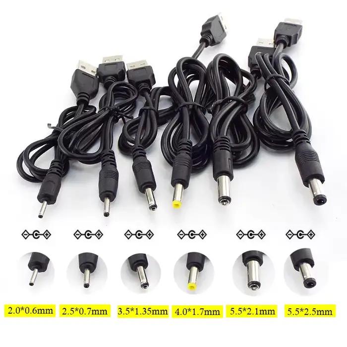 Cordon d'alimentation USB A mâle vers DC