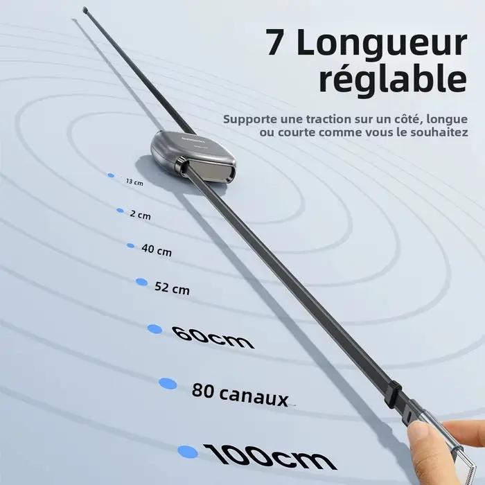 Câble rétractable Toocki 100W Type C pour iPhone 16 15 Pro Max Samsung
