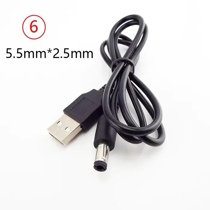 Cordon d'alimentation USB A mâle vers DC