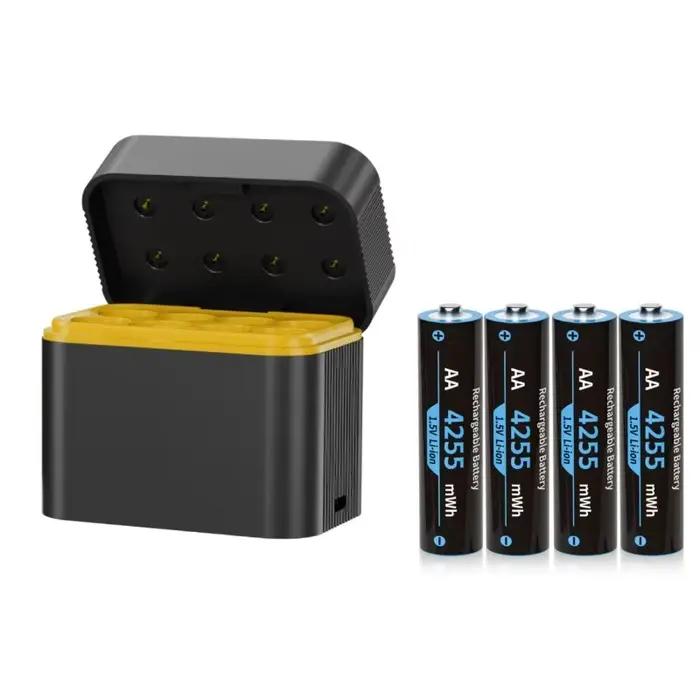 Chargeur de batterie 4+4 emplacements