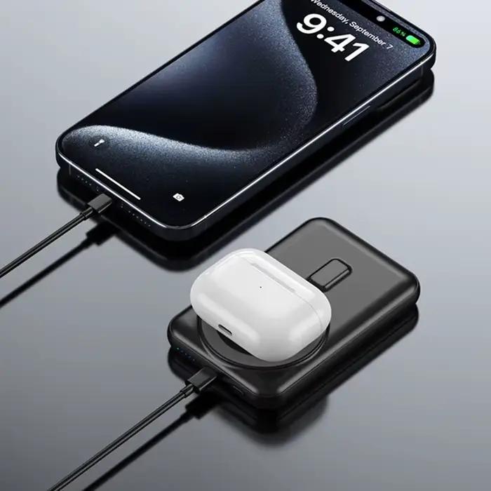 Banque d'énergie solaire 10000mAh chargeur sans fil magnétique Magsafe Powerbank pour iPhone 16 15 14 13 12 Mini