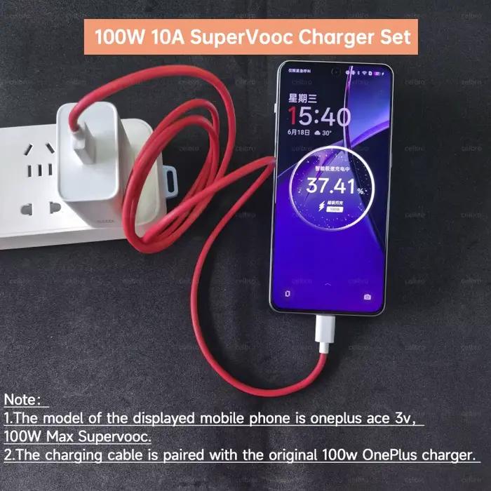 Chargeur d'origine Oneplus 100W 80W 65W SuperVooc Type C adaptateur USB Charge rapide pour Oppo Realme One Plus 13 13R 12 12R 11 Pro ACE
