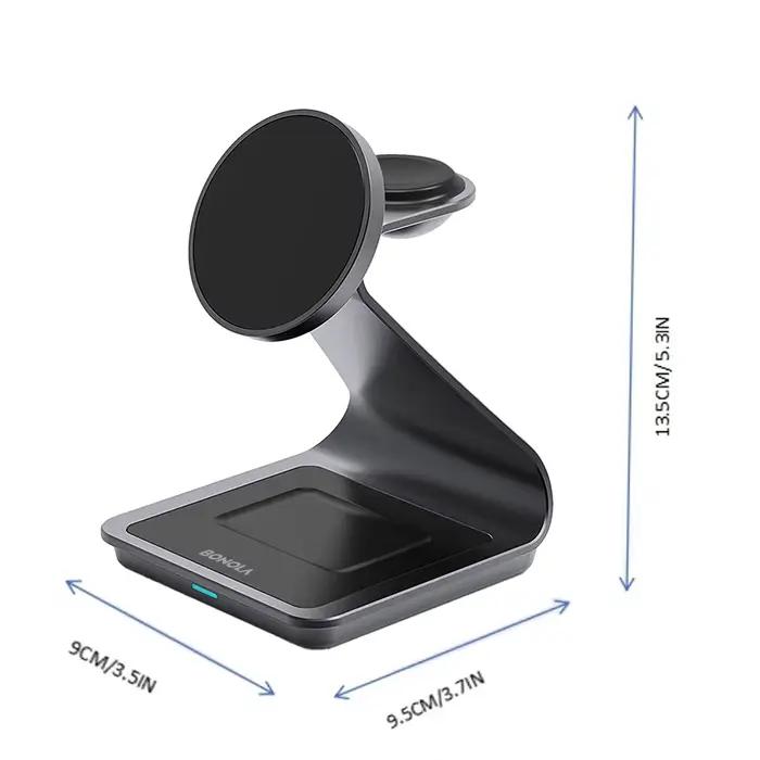 Station de charge sans fil magnétique 3 en 1 Bonola pour Samsung S24 Ultra/S25/26
