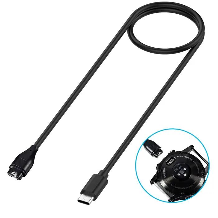 Câble de charge USB pour Garmin Vivoactive 4S/3S/5/4/3 Fenix 7 7S 7X 6 6S 6X 5 5X 5S Plus Forerunner 945 935