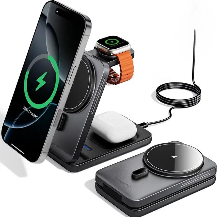 Chargeur sans fil de voyage pour Magsafe 3 en 1