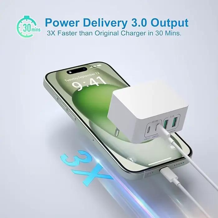 Chargeur USB C, 40 W 4 ports prise USBC