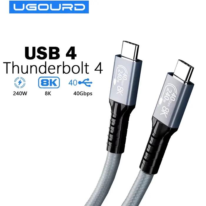 UGOURD câble USB4 40Gbps 240W Thunderbolt 4 Type C