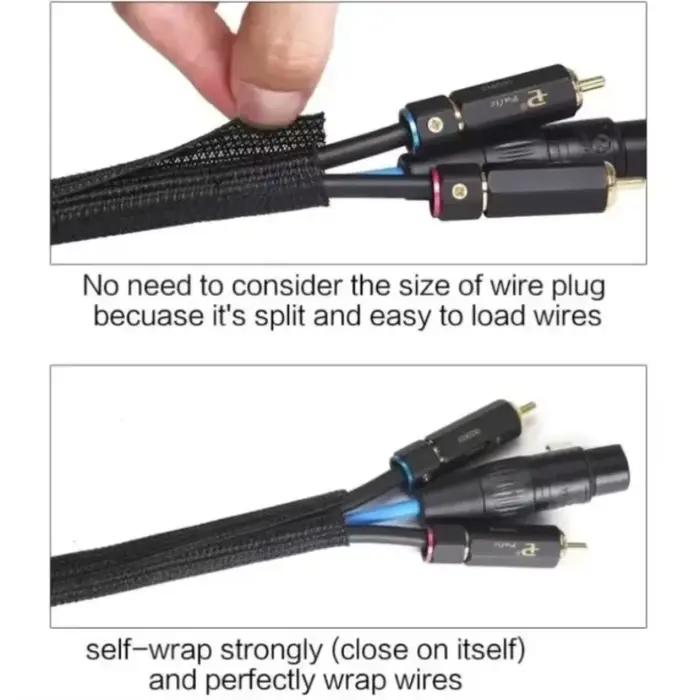 Manchon de protection de câble extensible en PET et nylon 13MM 19MM, haute qualité, taille adaptable, résistant aux hautes températures et à l'usure