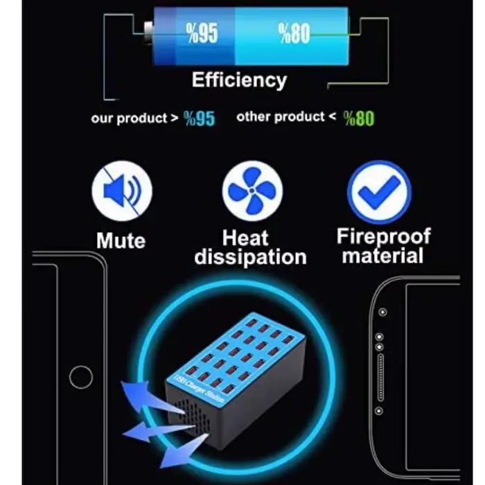 Station de charge USB multi-ports pour smartphones