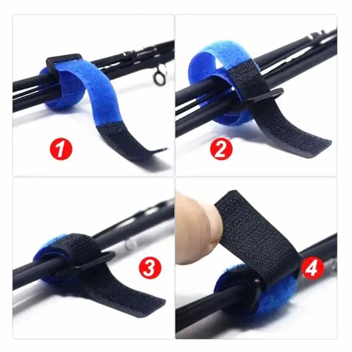 10 pièces 20*200mm, attaches zippées en Nylon auto-adhésives réutilisables
