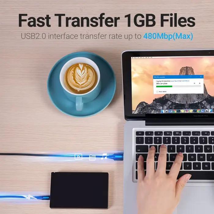 Vention – câble Mini USB 2.0 pour chargement rapide et transfert de données