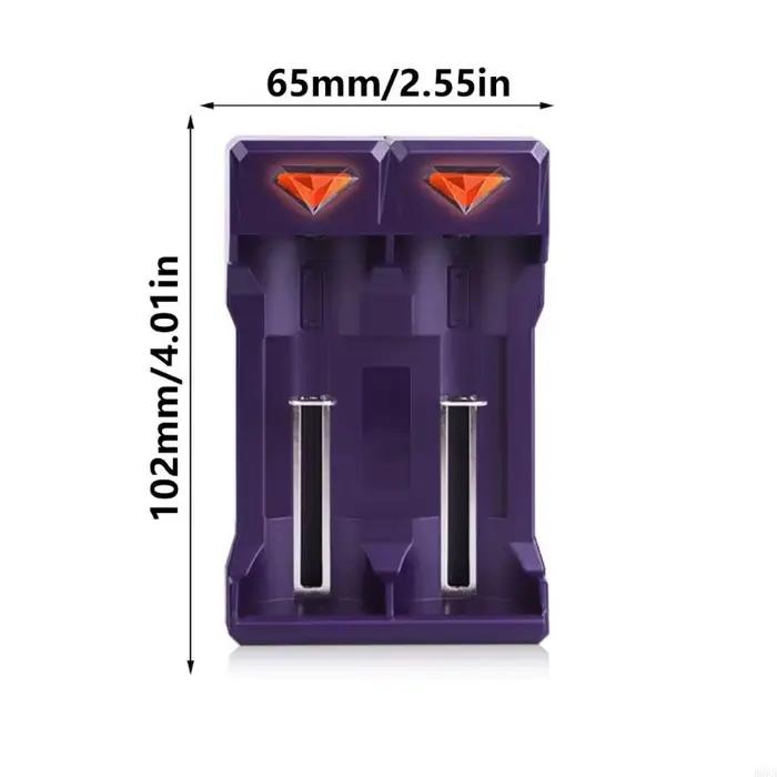 Chargeur de batterie USB compact pour piles rechargeables 2A/3A