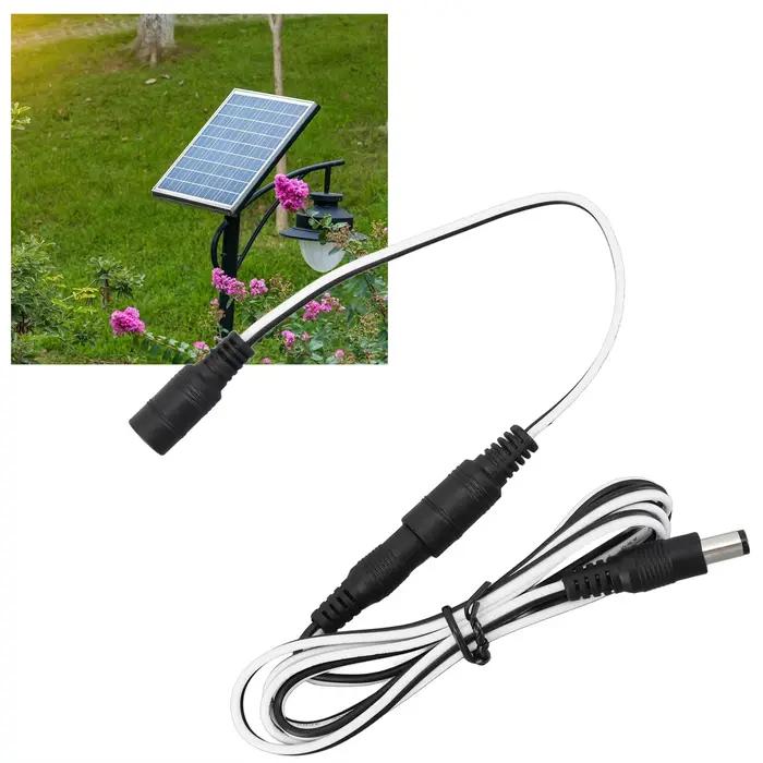 Câble d'extension d'alimentation pour panneau solaire câble d'extension CC pour panneaux solaires photovoltaïques lumières LED caméras usage facile et sûr matériaux ABS longévité exceptionnelle pour la maison occasions spéciales