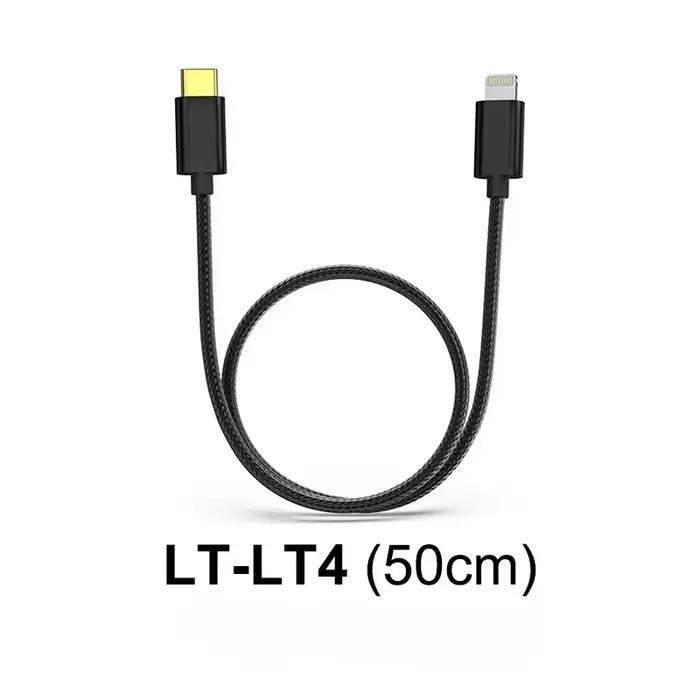 Câble de données FiiO LT-LT2 LT-LT3 LT-LT4 LT vers type-c pour appareils iOS avec USB-C DAC/AMP 10 cm 20 cm 50 cm augmentation qualité sonore musique MP3 MP4 connectivité mobile