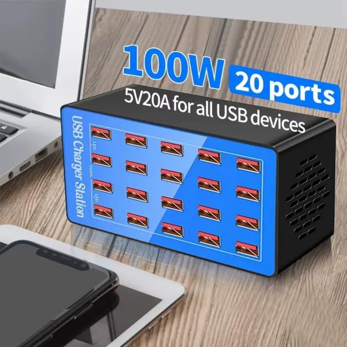 Station de charge USB multi-ports pour smartphones