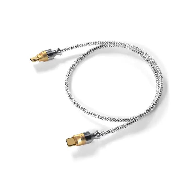 DD ddHiFi TC07S Nyx Series Silver TypeC HiFi Audiophile USB OTG Câble avec Litz plaqué argent sur blindage LCOFC (10 cm/ 50 cm)