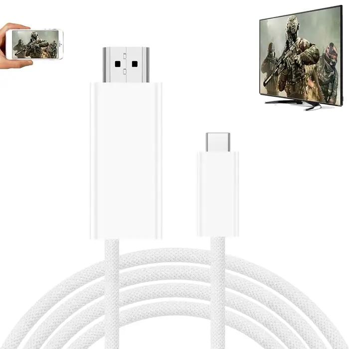 Câble compatible USB C vers HDMI avec charge PD 100W
