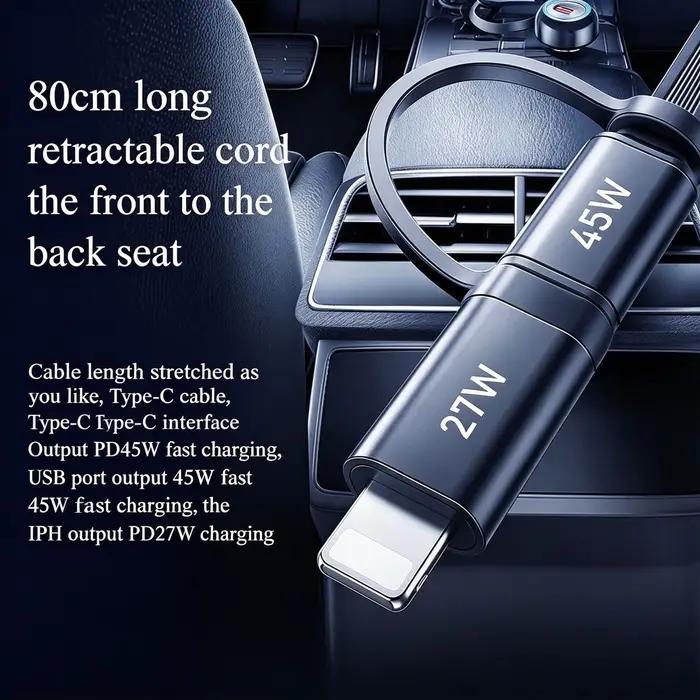 Chargeur de voiture REMAX 90W 4 en 1 PD45W QC45W Type C USB à charge rapide pour ordinateur portable