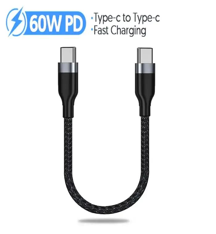 Câble USB Type-C PD 65W pour recharge rapide et transfert de données