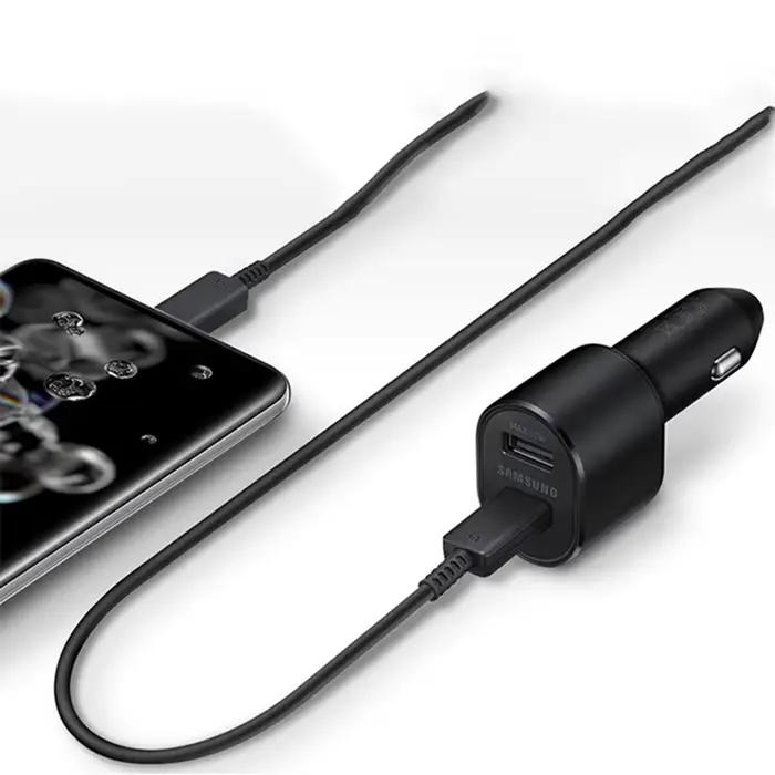 Chargeur de voiture Samsung 45W Type C USB Super Rapide pour Galaxy Z Fold 7 6 5 Flip 4 3 S25 S24 Ultra S23 S22 S21