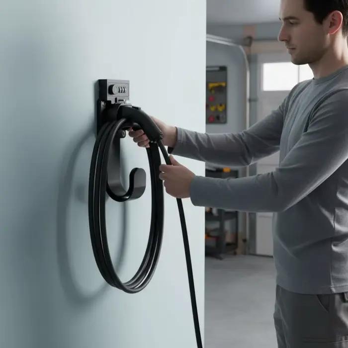 Support mural verrouillable pour chargeur de voiture électrique