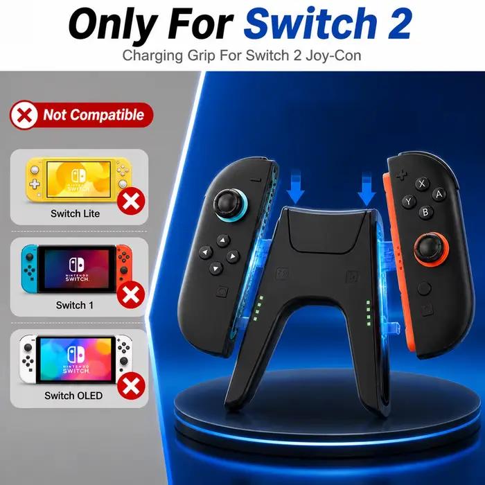 Support de Charge Double Type-C pour Manettes Nintendo Switch 2 (2025) avec Indicateur LED – Accessoires