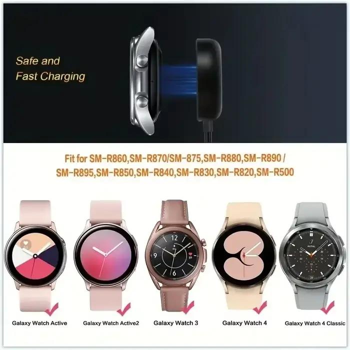 Chargeur sans fil pour montre magnétique, pour Samsung Galaxy Watch 8/7/6/5pro/5/4/3 Active 2, Station de charge rapide pour montre Portable