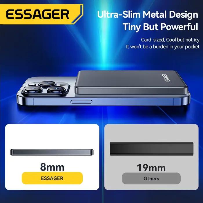 Essager-Batterie externe magnétique sans fil mince