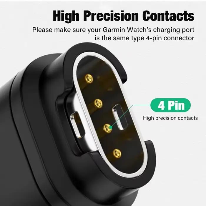 Adaptateur de charge rapide USB Type C vers 4 broches pour montres Garmin Fenix 7/6/5/7X/6X/5X / Venu 2 Plus –