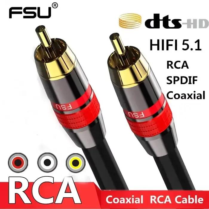 Câble Coaxial Audio numérique RAC SPDIF RCA vers RCA