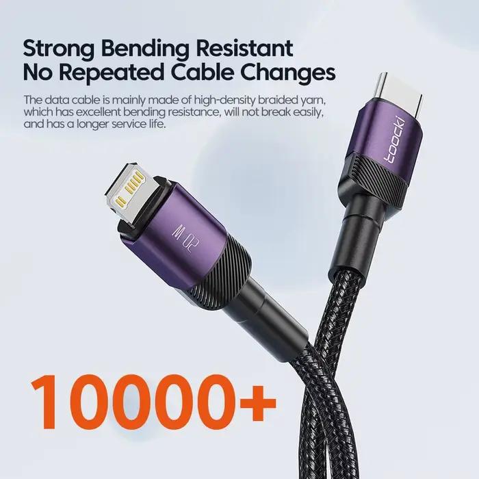 Toocki PD 27W USB C vers câble iP pour iPhone 14 13 12 11 Pro XS Type C