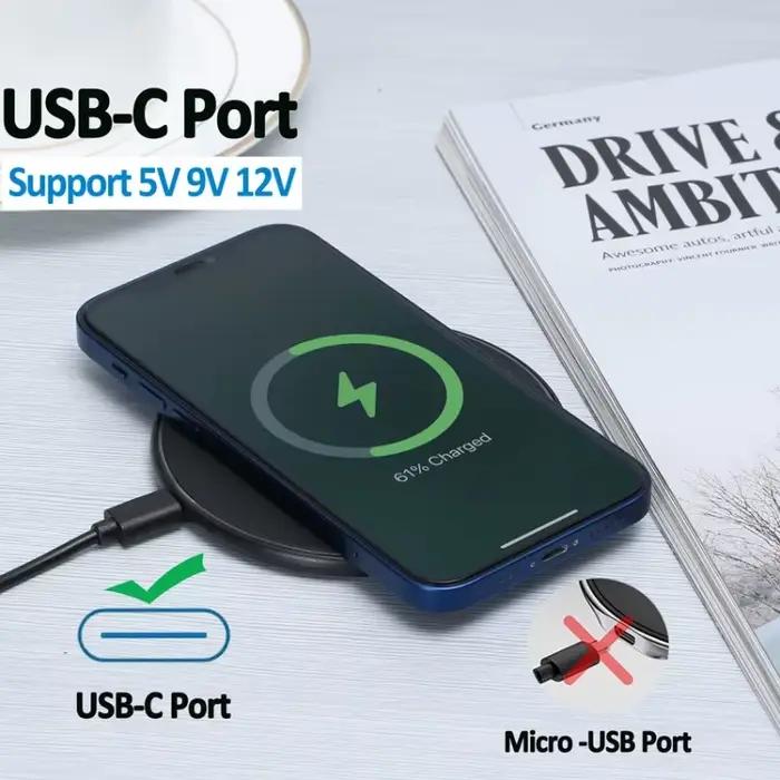 Station de charge sans fil à induction rapide pour iPhone 17 16 15 14 13 Pro Max X Samsung Xiaomi