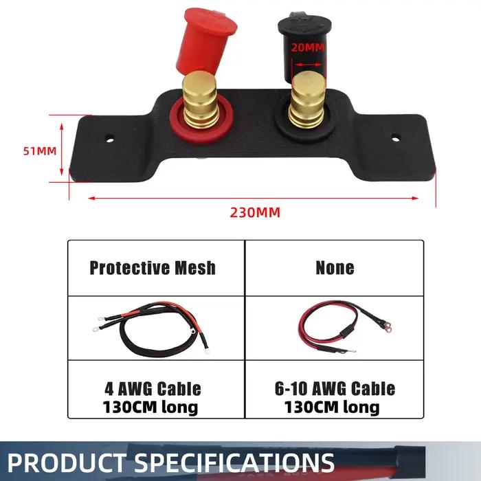 Kit de démarreur de batterie LNCN en cuivre pour véhicules UTV et SUV pour démarrage facile et sécurisé