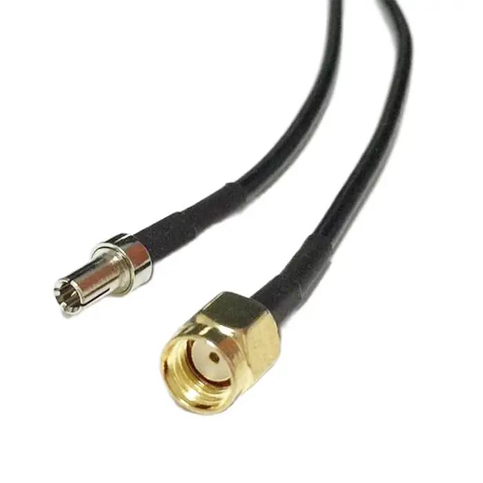 Câble Modem 3G TS9 mâle droit vers prise RP SMA adaptateur queue de cochon RG174 noir 10/15/20/30/50/100cm