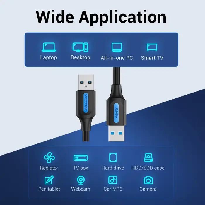Vention – câble d'extension USB 3.0 mâle vers mâle