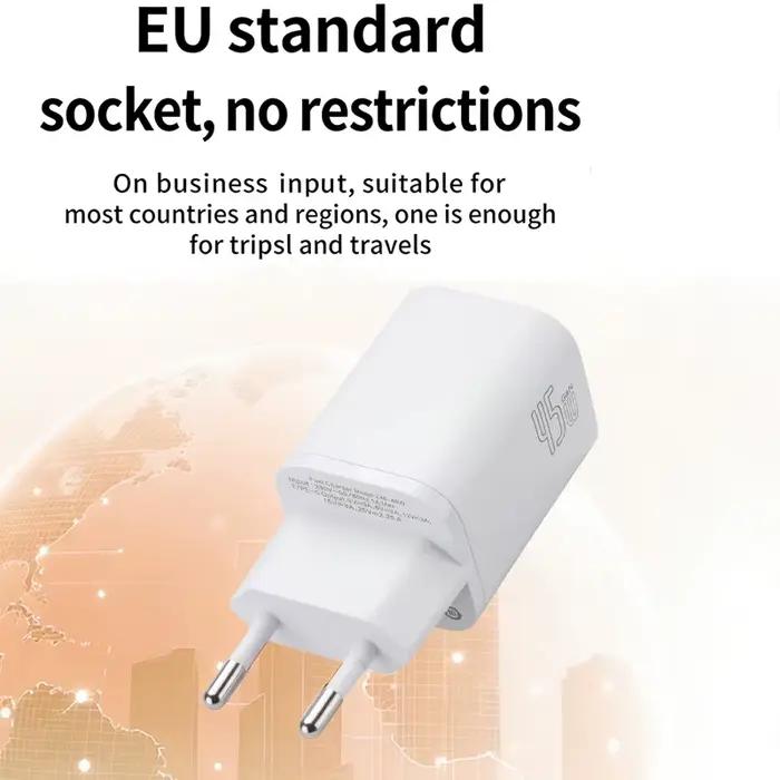 Chargeur GaN 45W pour iPhone 17 16 15 Pro Max