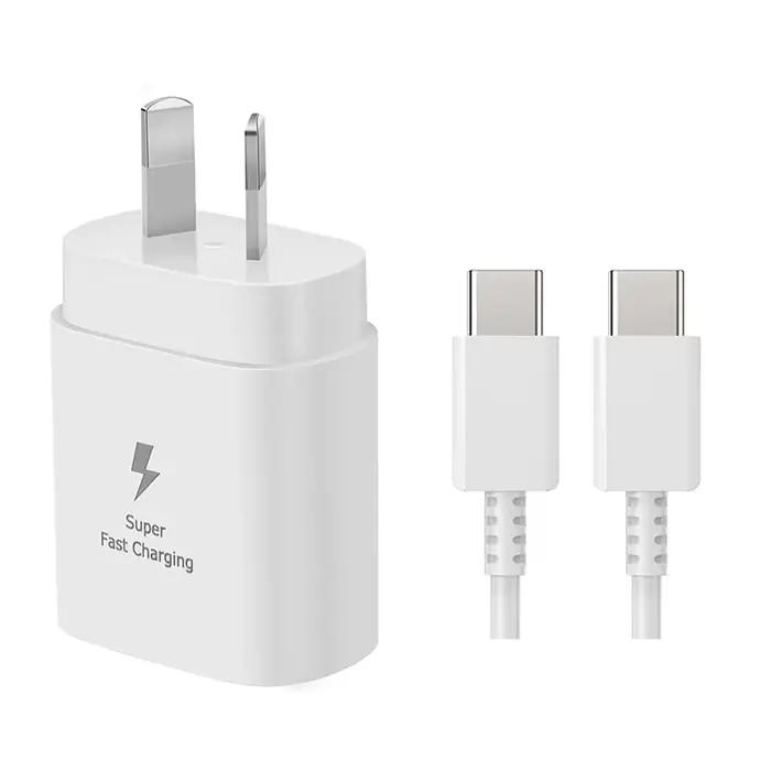 TA800 Samsung 25W chargeur adaptateur de Charge Super rapide 1M câble PD pour Galaxy S22 S21 S20 FE S10 5G A52 A72 A33