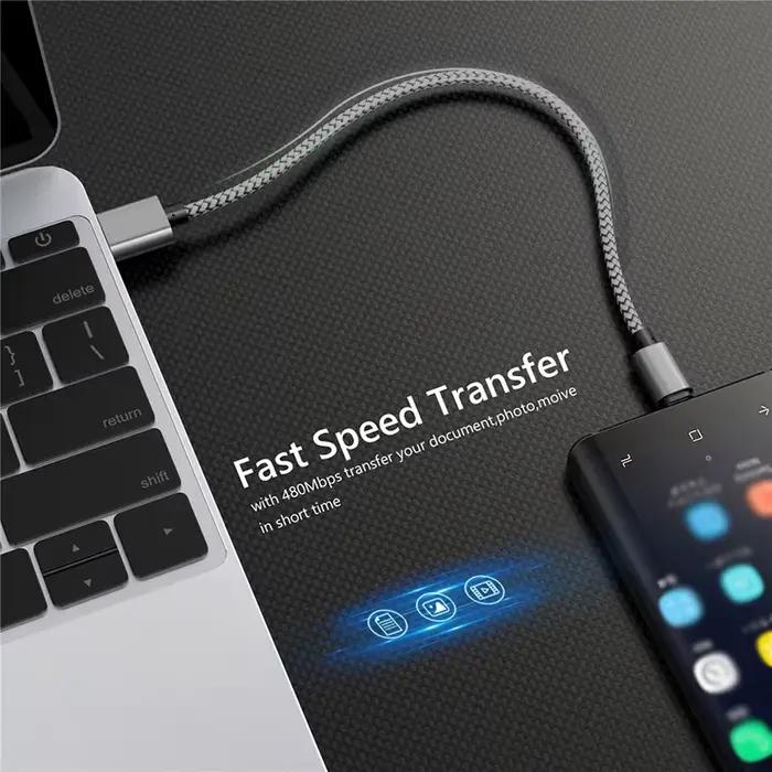Câble Micro USB synchronisation de données 2A charge rapide 1/3/5 pièces