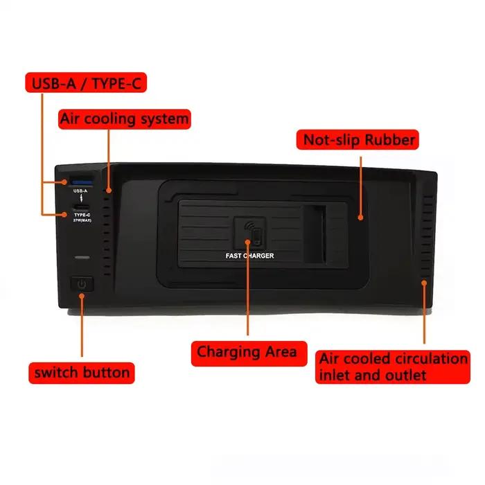 Chargeur sans fil pour voiture Audi A6 C7 S6 RS6 A7 S7 RS7 2011-2018