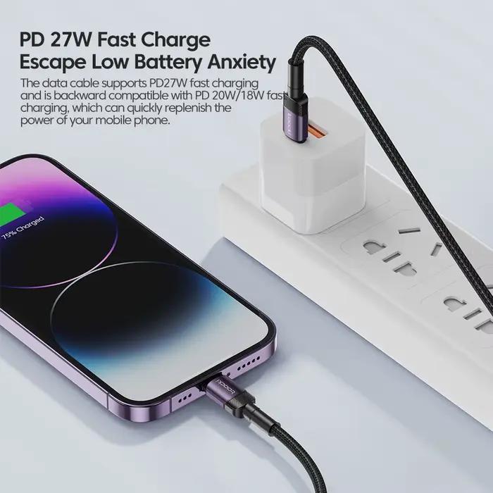 Toocki PD 27W USB C vers câble iP pour iPhone 14 13 12 11 Pro XS Type C