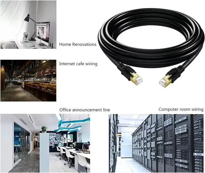Câble Ethernet FT Cat6 925 sertie de connecteurs RJ45 pour routeur PC PS4 TV et ordinateur portable occasions spéciales