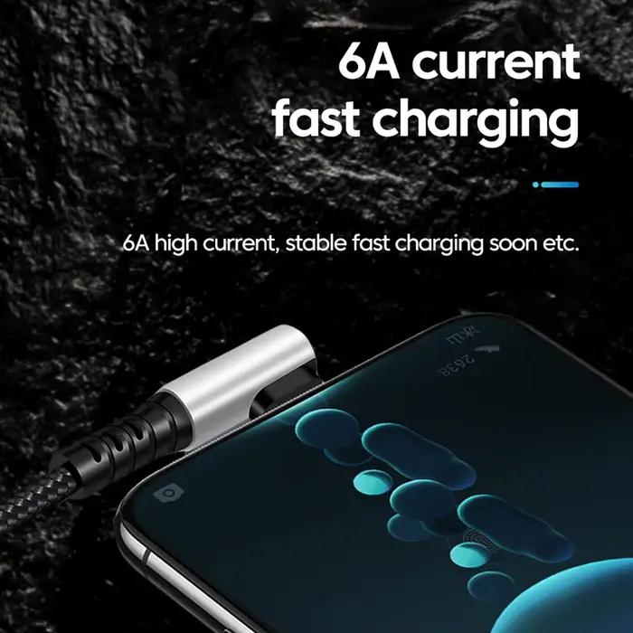 Crouch Double coude USB Type C câble court 6A charge rapide 90 degrés USB C à C