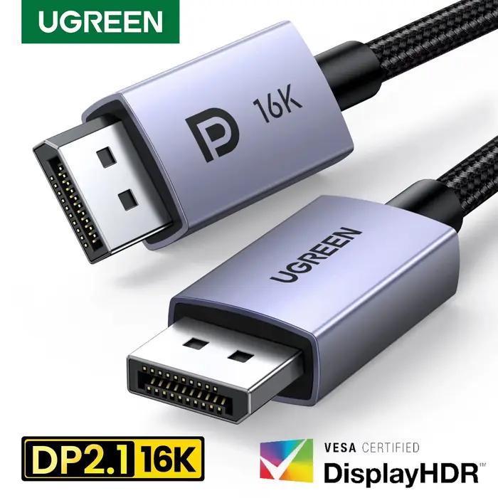 Câble DisplayPort 16K UGREEN pour Moniteurs et Téléviseurs Haute Qualité Gaming et Vidéo Professionnelle Occasions Spéciales