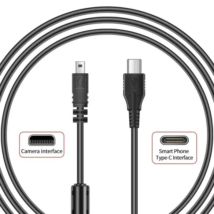 Câble OTG pour appareil photo type-c vers MINI 8P B ; Connecteur
