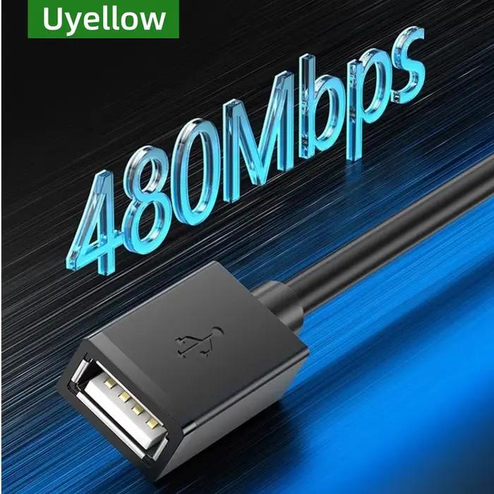 Uyellow 2.0 câble d'extension Usb 5m 10m 3m 2m 1m 50cm 8m mâle à femelle pour ordinateur portable Smart TV U disque