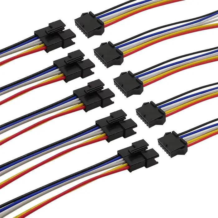 5 paires JST SM 2P 3P 4P 5P 6 broches mâle femelle prise câble connecteur LED bande DC