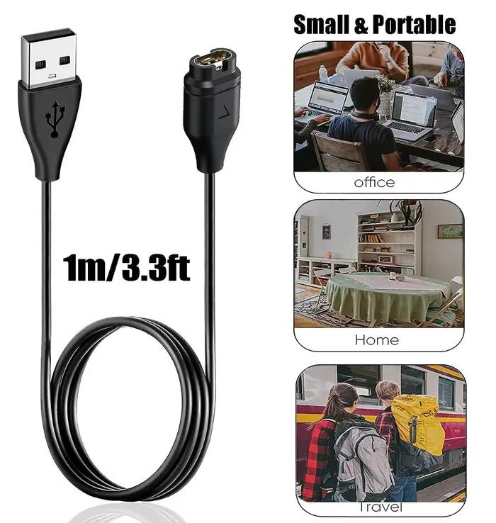 Pour Garmin Fenix 8 5 5S 5X Plus 6 6S 6X Pro 7 chargeur USB-C chargeur Smartwatch chargeur câble chargeur de remplacement 3.3ft