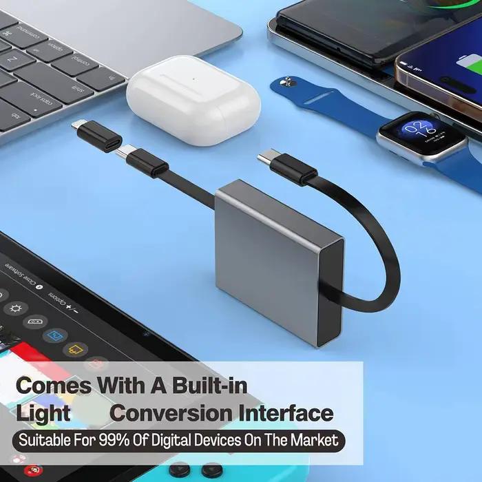 Câble de données rétractable de type C vers USB