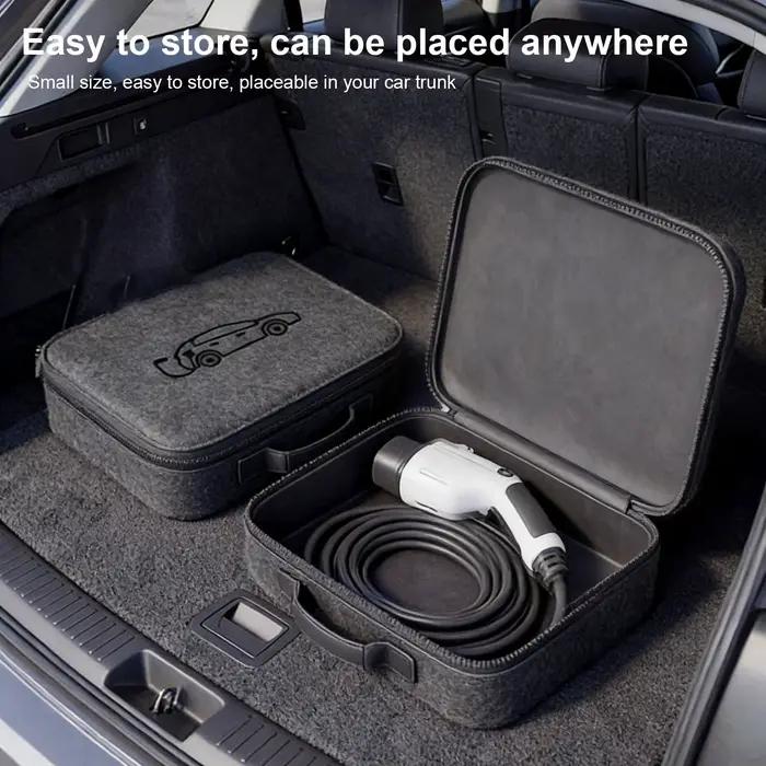 Etui de rangement en feutre pour chargeur de véhicule électrique sac organisateur de câble de charge pour voiture pour femmes hommes usage extérieur voyage