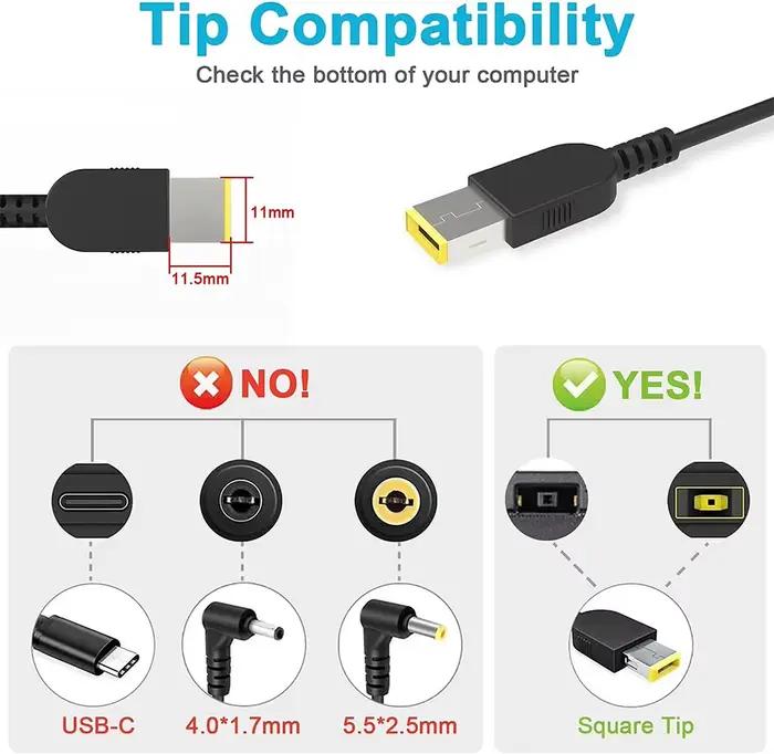 Chargeur adaptateur secteur 65W 45W 20V
